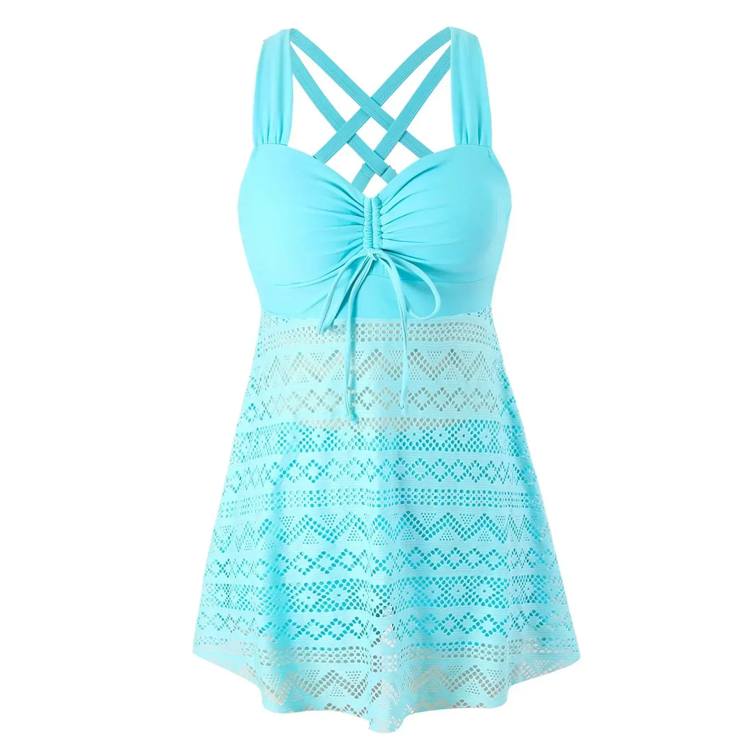 Gesamtansicht des vielseitigen Damen-Badeanzugs für einen trendigen Sommerlook