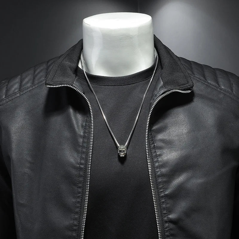 Blaue Slim Fit Übergangsjacke für Herren im zeitlos klassischen Look