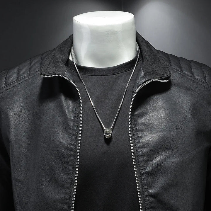 Blaue Slim Fit Übergangsjacke für Herren im zeitlos klassischen Look