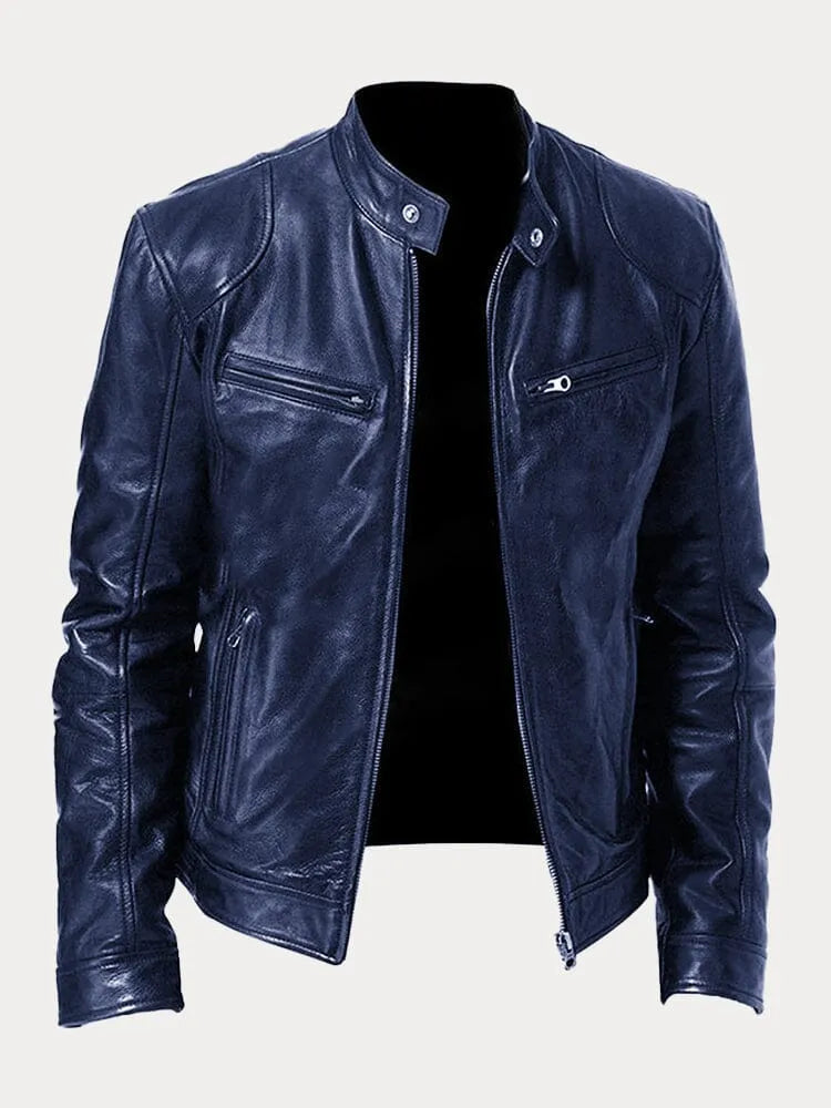 Schwarze Herren Designer Jacke mit klasischem Kragen