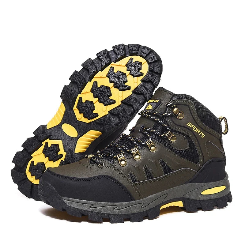 Damen Wanderschuhe knöchelhoch, robust & rutschfest mit Profilsohle. Perfekt für Outdoor-Abenteuer & Trekking.