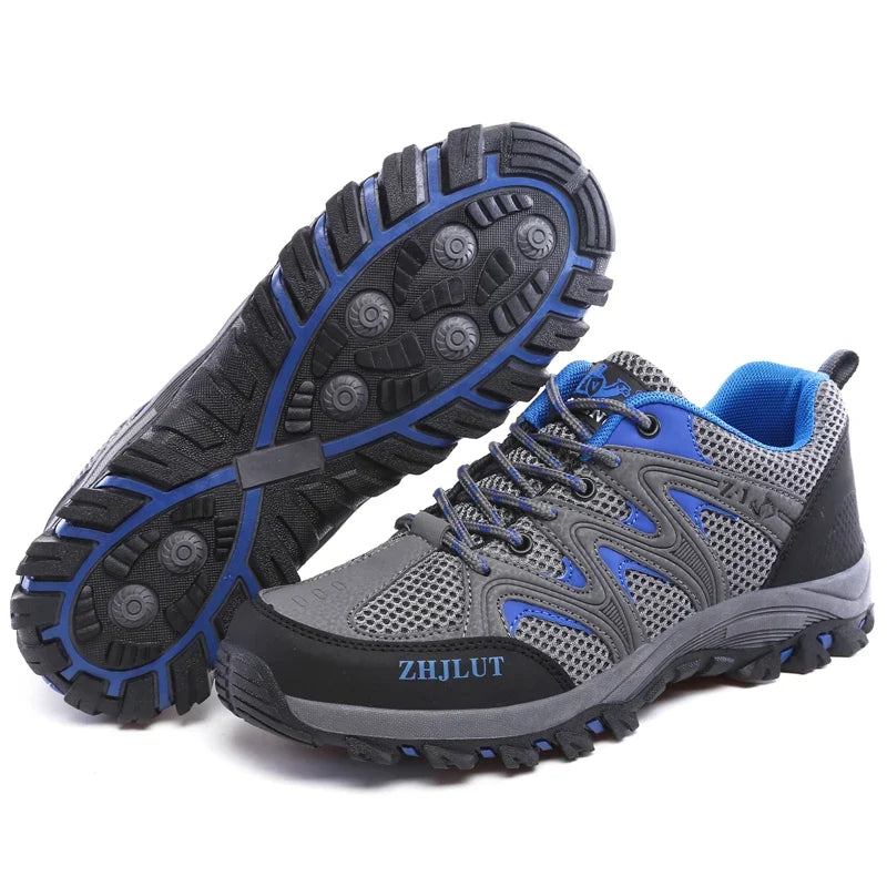 Wanderschuhe Damen niedriger Schnitt, leichte Freizeitschuhe in Grau