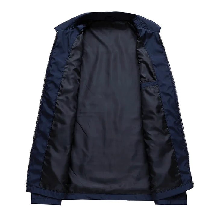 Blaue Slim Fit Herrenjacke im Business Casual Stil als leichte Übergangsjacke