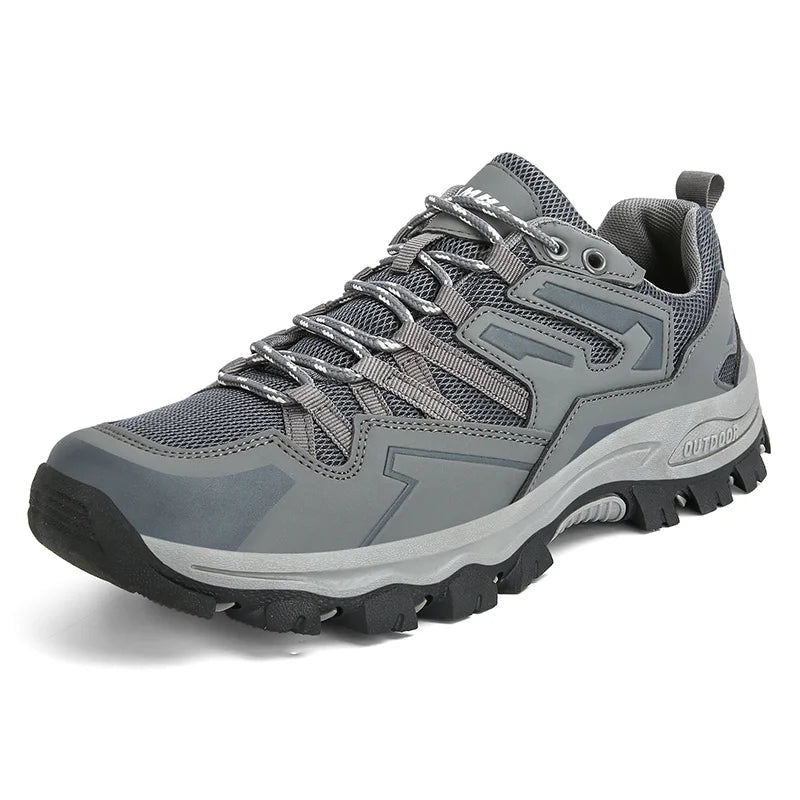Damen Wanderschuhe in Grau mit robuster Profilsohle für Outdoor Aktivitäten