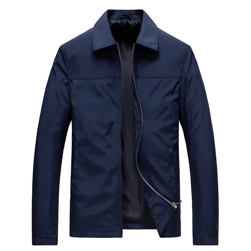 Schwarze Herren Business Casual Übergangsjacke in Slim Fit für das Büro