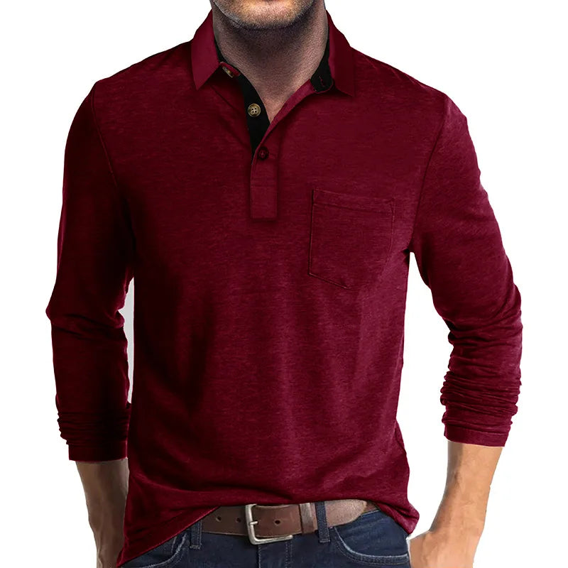 Herren Langarmshirt in Rot
