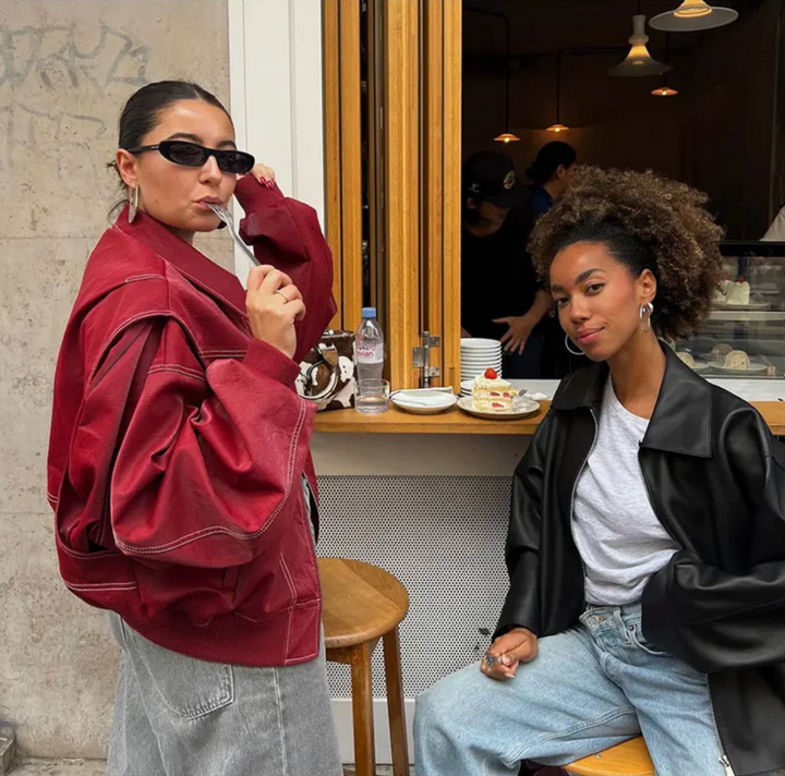 Damen Oversize Rote Jacke - Trendfarbe