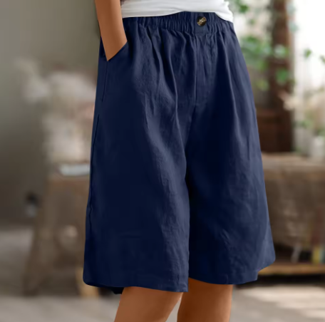 Weite Hose für Damen aus leichtem Stoff, bequeme Sommershorts