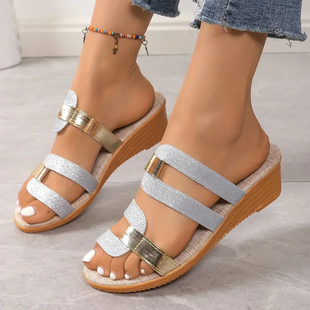 Damen Sandalen Lerrie in Weinrot