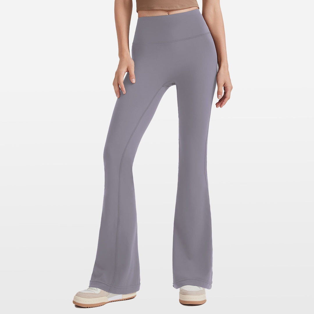 Damen Freizeithose mit weitem Bein in Graphitgrau