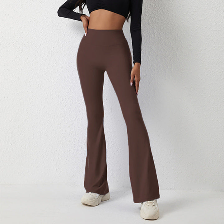 Damenmode Stoffhose mit bequemem Bund und weitem Bein