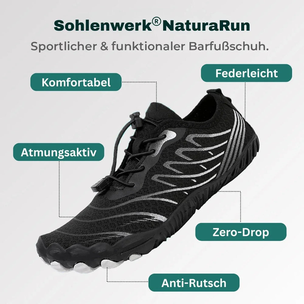 NaturaRun Barfuß-Winterschuh in dezentem Design. Ideal für Alltag, Sport & Freizeit bei kalten Temperaturen.