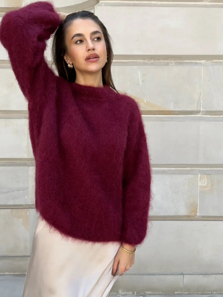 Beige Damenpullover Sophie als vielseitiger Basic Pullover für bequeme Alltagsmode
