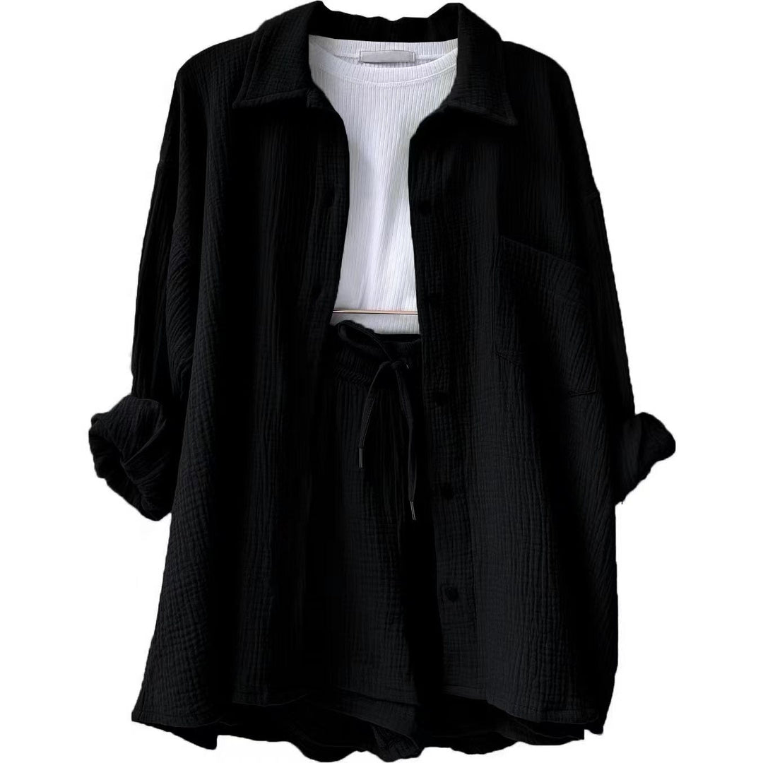 Elegantes Damen Loungewear Set, Zweiteiler für Zuhause oder entspannte Sommerabende.