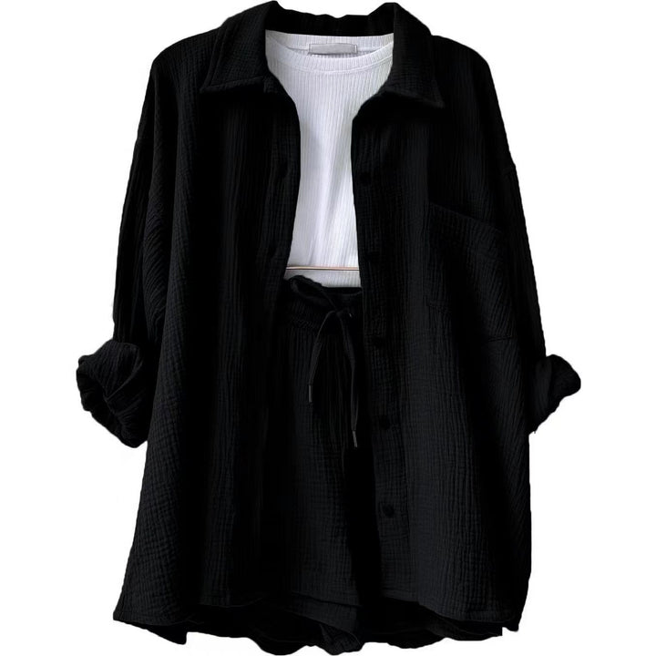 Elegantes Damen Loungewear Set, Zweiteiler für Zuhause oder entspannte Sommerabende.