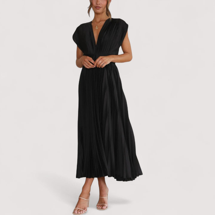 Damen Plisseekleid Seitenansicht