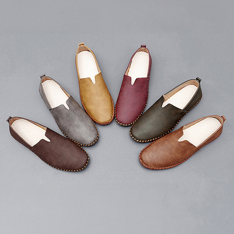 Klassische Business Slipper: Grüne Herren Slip-On Schuhe, elegant, bequem und vielseitig kombinierbar.