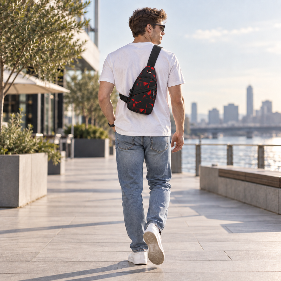 Hochwertige Schnalle der roten unisex Crossbody Tasche