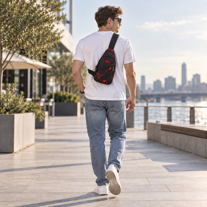 Hochwertige Schnalle der roten unisex Crossbody Tasche