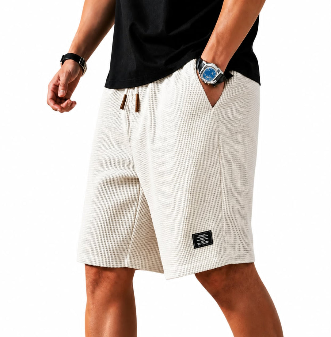 Leichte Herren Waffel Bermuda Shorts Mason, atmungsaktive Sommer Shorts für maximale Freiheit und entspannte Freizeit.