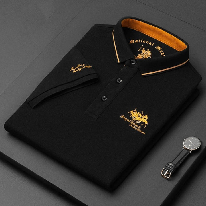 Vielseitiges Herren Polo-Shirt aus hochwertigem Material. Elegant, formstabil für Büro, Golf & Freizeit.