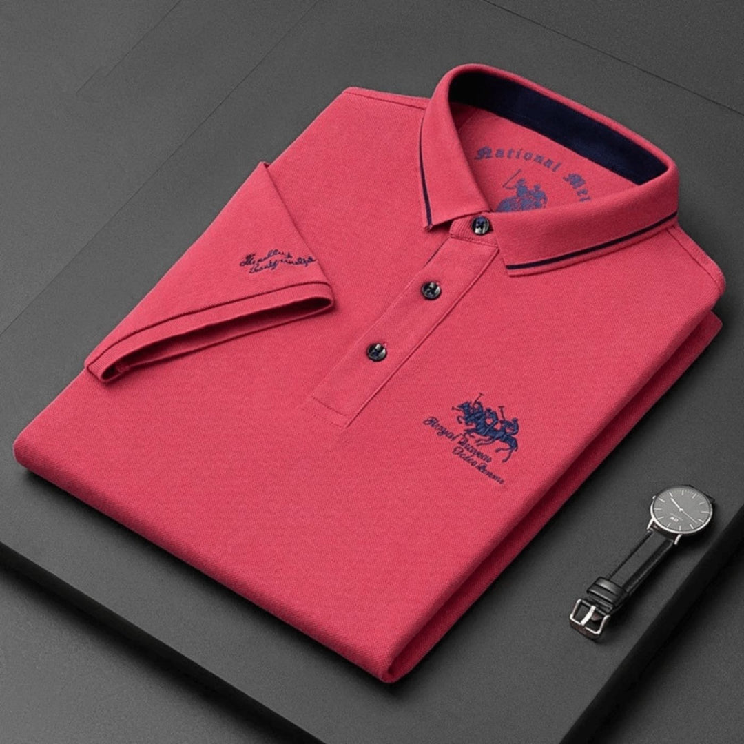 Hochwertiges Herren Polo-Shirt. Kombiniert Eleganz & Komfort. Zeitloses Design für Business & Casual.