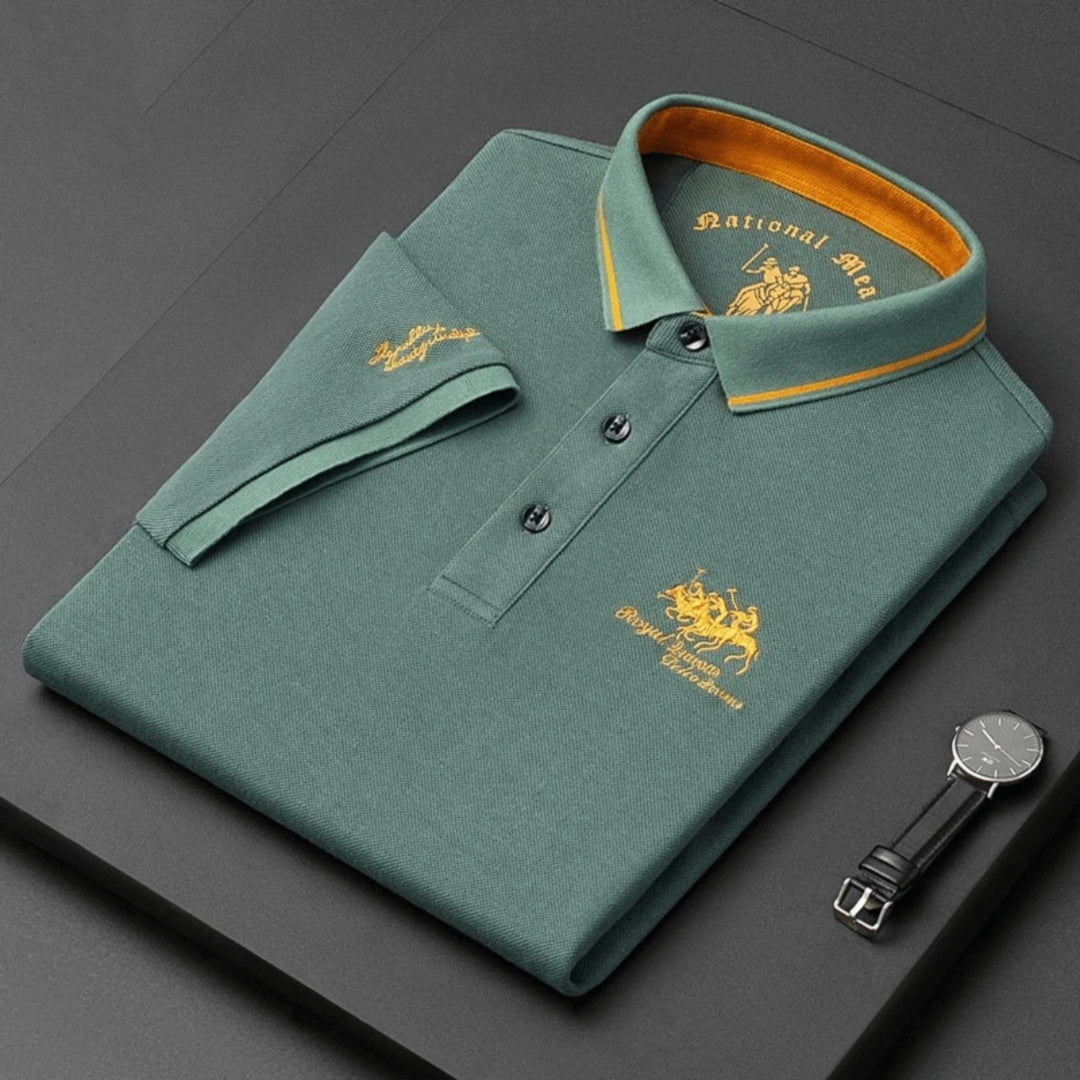 Männer Polohemd Luxus-Kollektion. Atmungsaktiv & bequem. Ideal für Freizeit, Sport & elegante Anlässe.