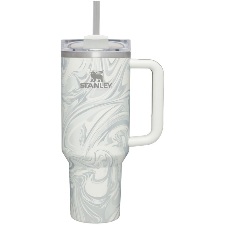 Isolierter Reisebecher 40oz - Edelstahl, Auslaufsicher, Griff & Strohhalm