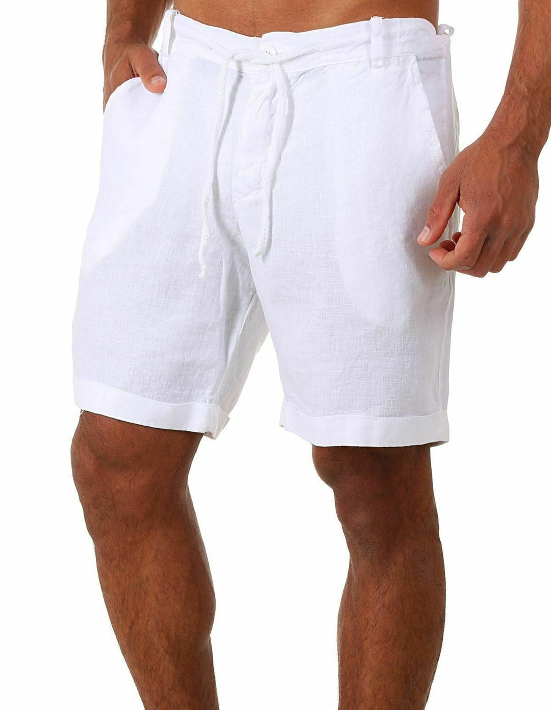 Lässige Herren Sommershorts mit Kordelzug & geradem Schnitt in Unifarbe. Perfekt für Freizeit, Strand & Alltag.