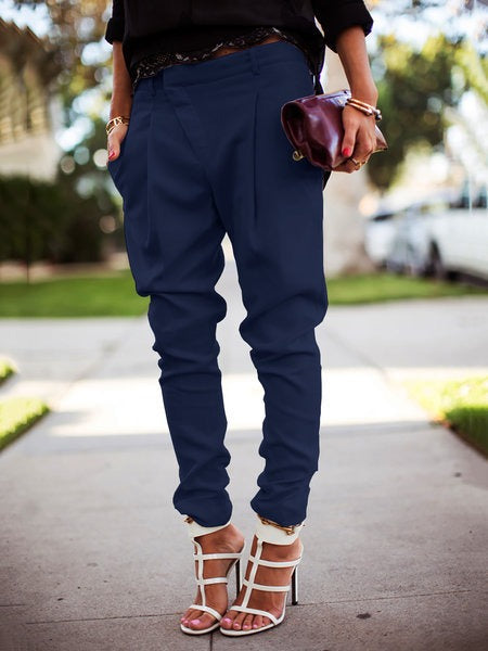 Elegante Damenhose in Marineblau mit schmeichelhaftem Schnitt