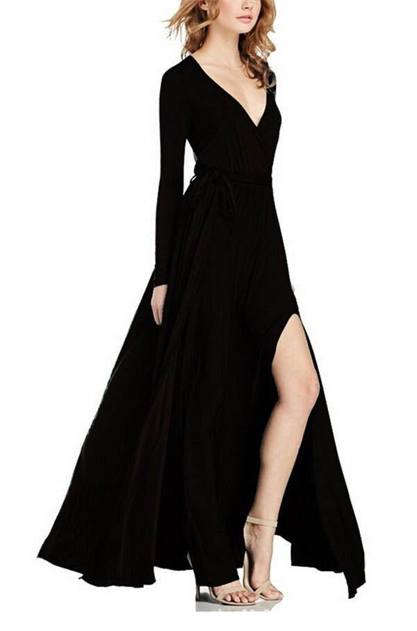 Elegantes langes Damenkleid in Schwarz