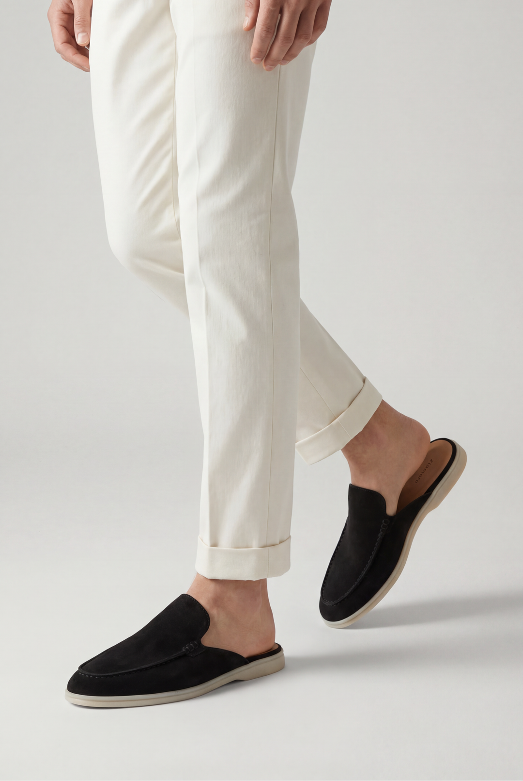 Slip On Sommerschuhe für Herren in elegantem Schwarz mit flacher Sohle