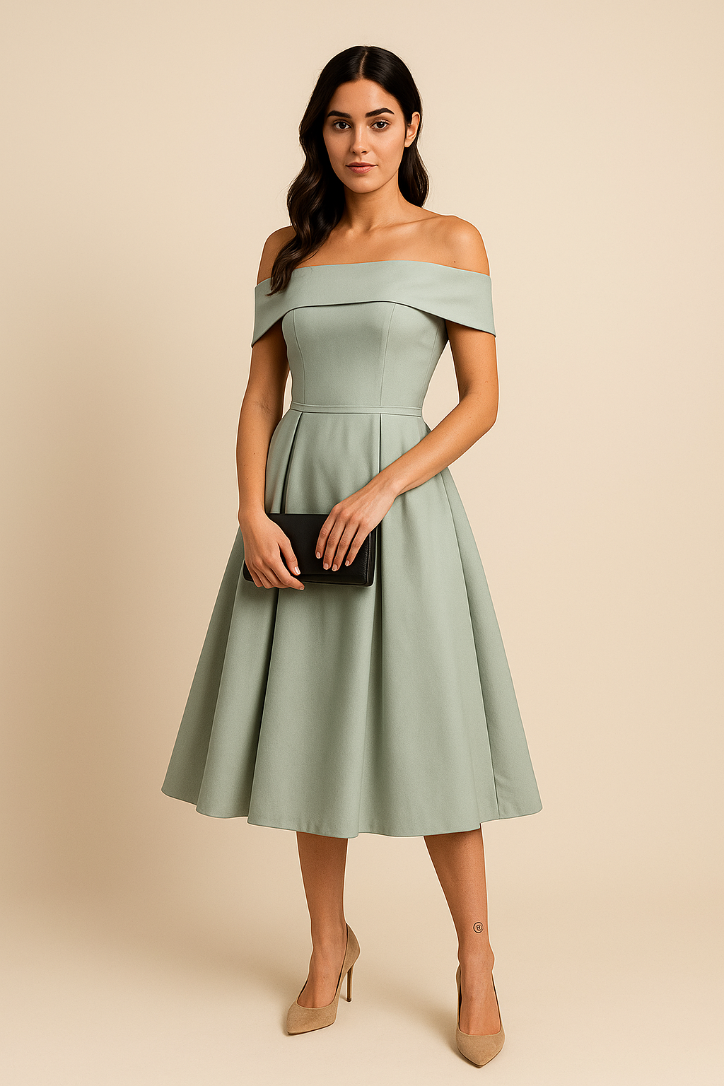 Schickes Sommerkleid für Damen, schulterfrei und perfekt für Feiern