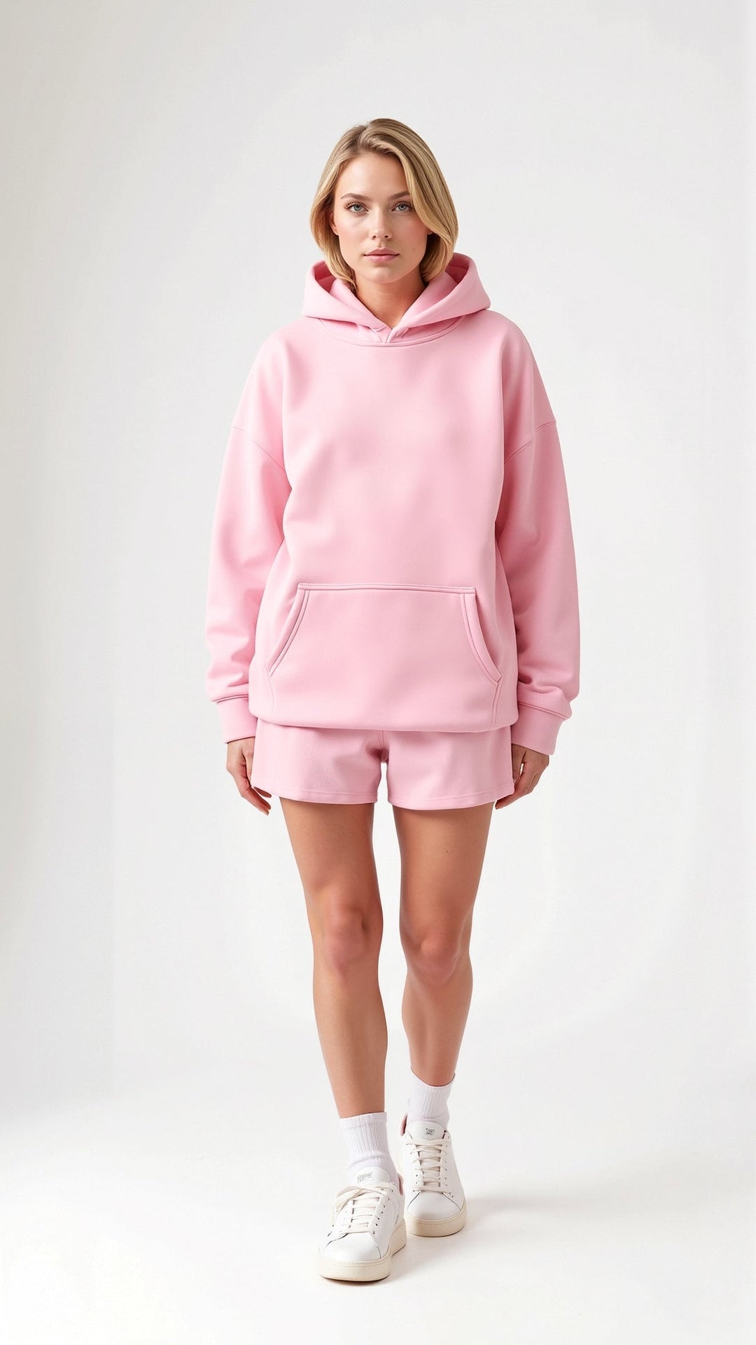 "Abigail Bestickter Kapuzenpullover, tropisches Design, Rückenansicht, bestickte Motive, gemütlicher, eleganter Hoodie"