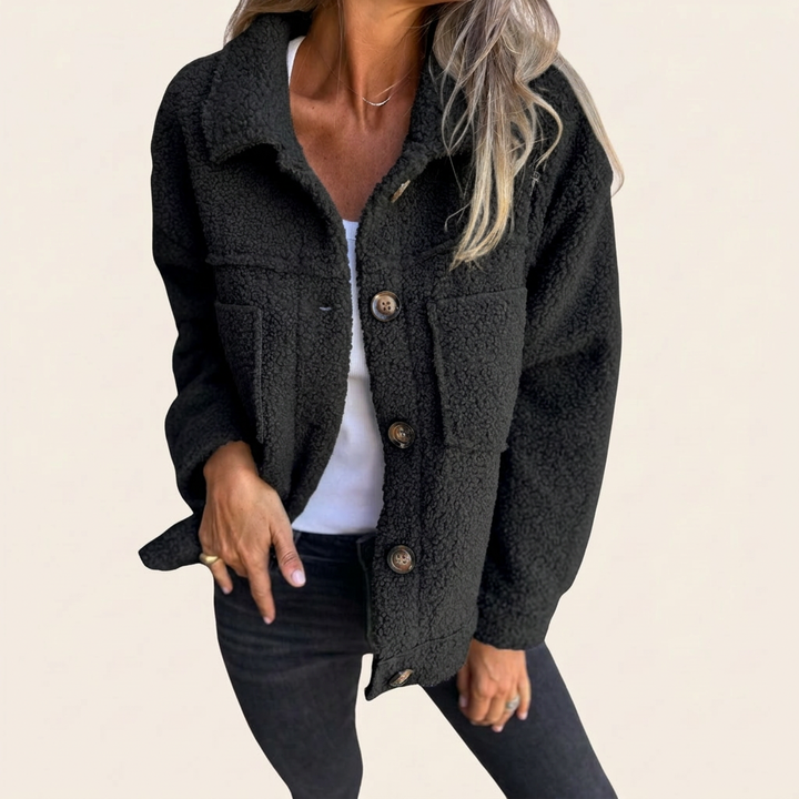 Damen Kuschelige Jacke mit Innenfutter – Weich & Warm für den Alltag