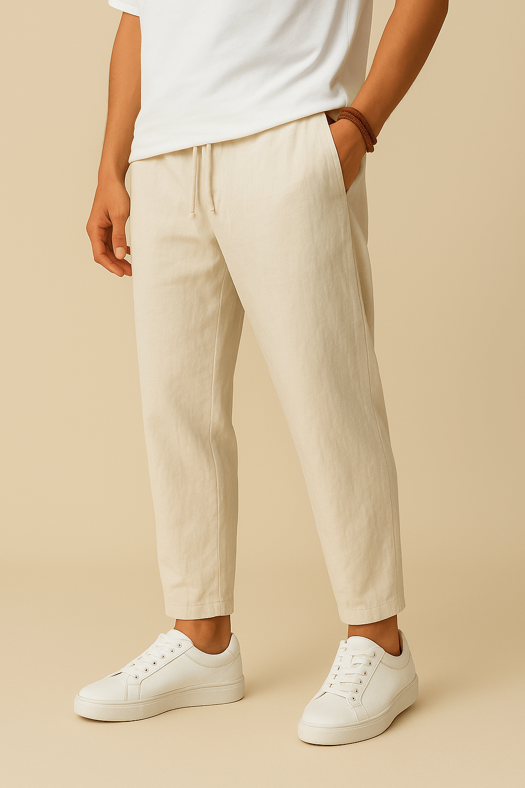 Bequeme Herren Freizeithose mit elastischem Bund für den Sommer