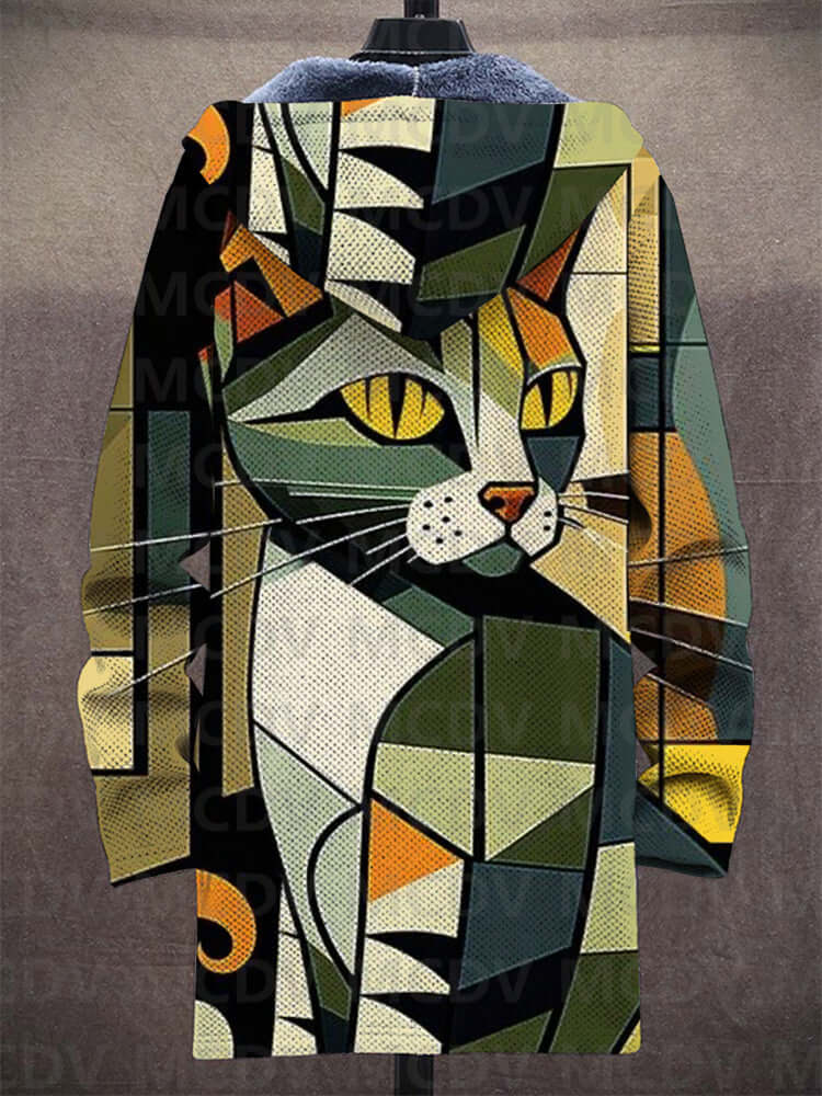 Luxuriöse Damen Strickjacke mit künstlerischem Design