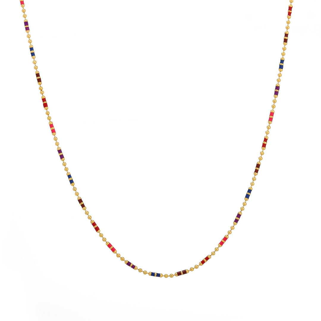 Farbenfrohe Perlenkette wasserdichter Damen Regenbogen Schmuck