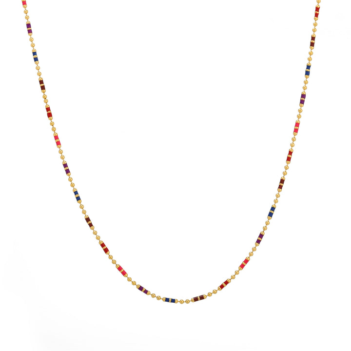 Farbenfrohe Perlenkette wasserdichter Damen Regenbogen Schmuck