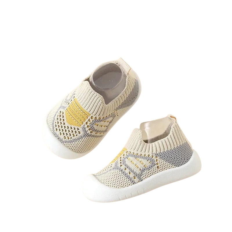 Bequeme, atmungsaktive Babyschuhe in verschiedenen Farben, mit rutschfester flexibler Sohle für kleine Entdecker.