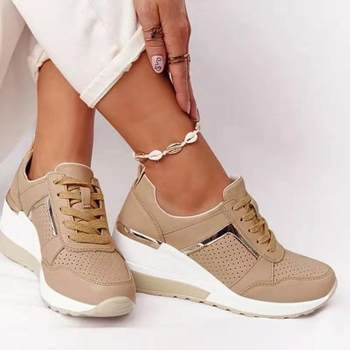 Stilvolle Damen Keilabsatz Freizeitschuhe, perfekt für modische Alltagslooks.