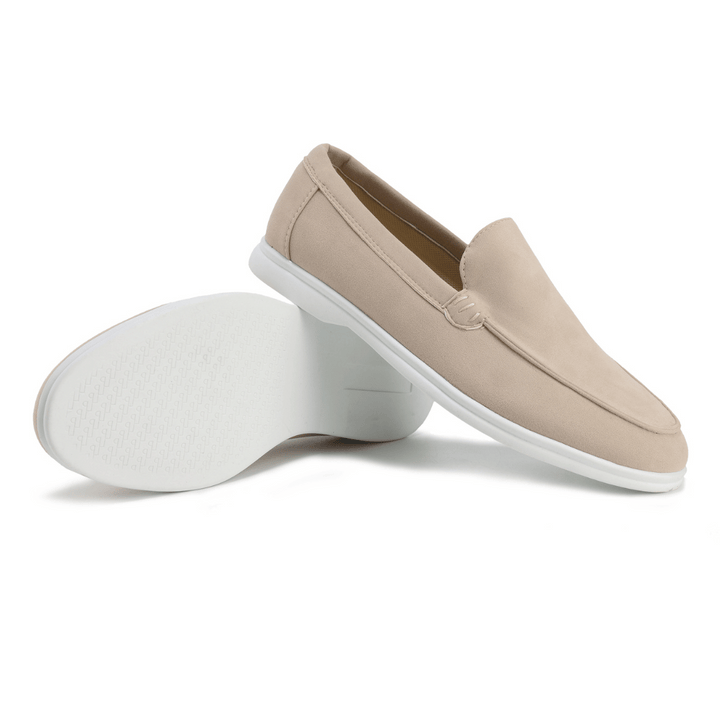 Moderne Herren Slip-On Loafers khaki, eleganter und bequemer Schuh für Frühling.