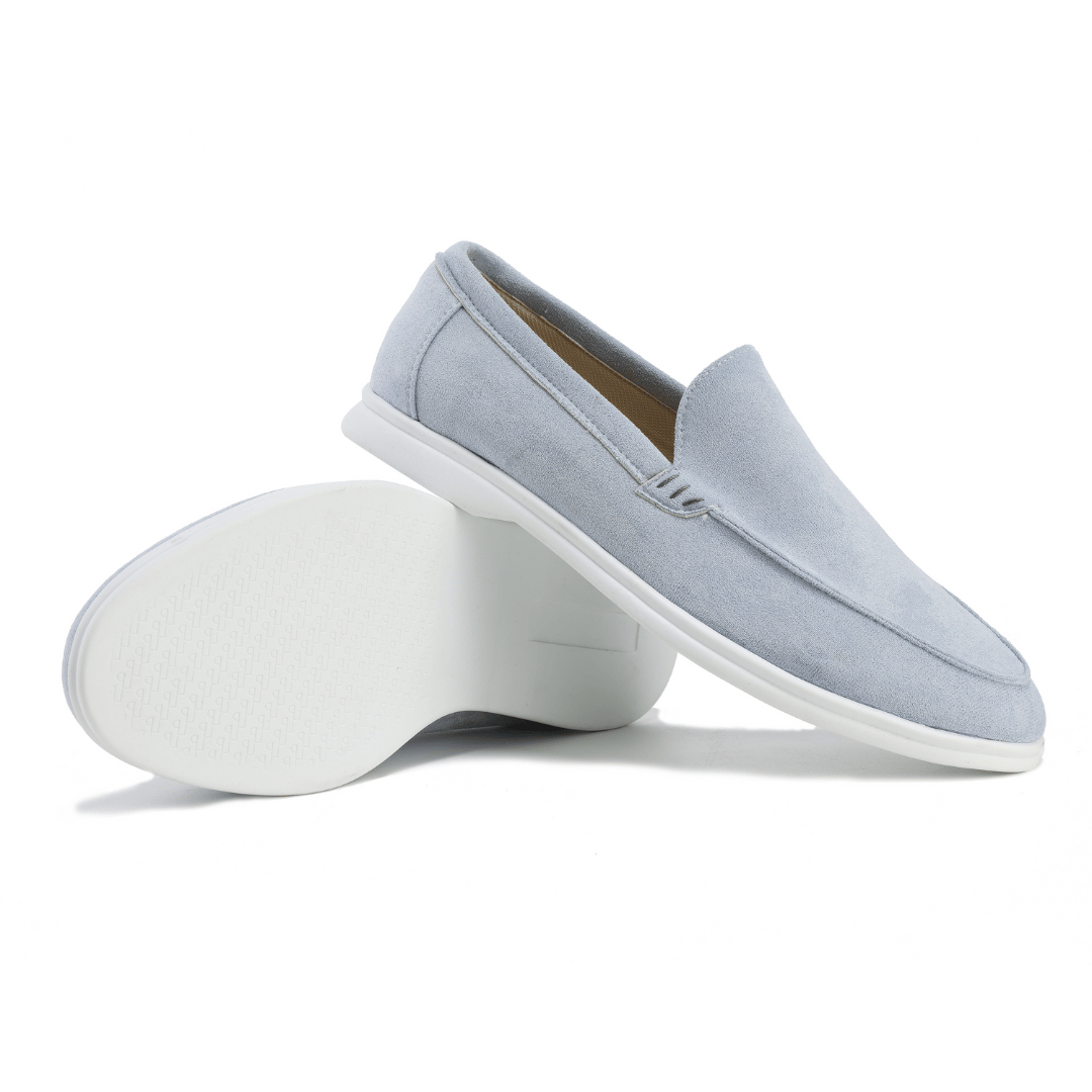 Elegante Herren Loafers in Grau, Slip-On Design für entspannte Frühlingstage.