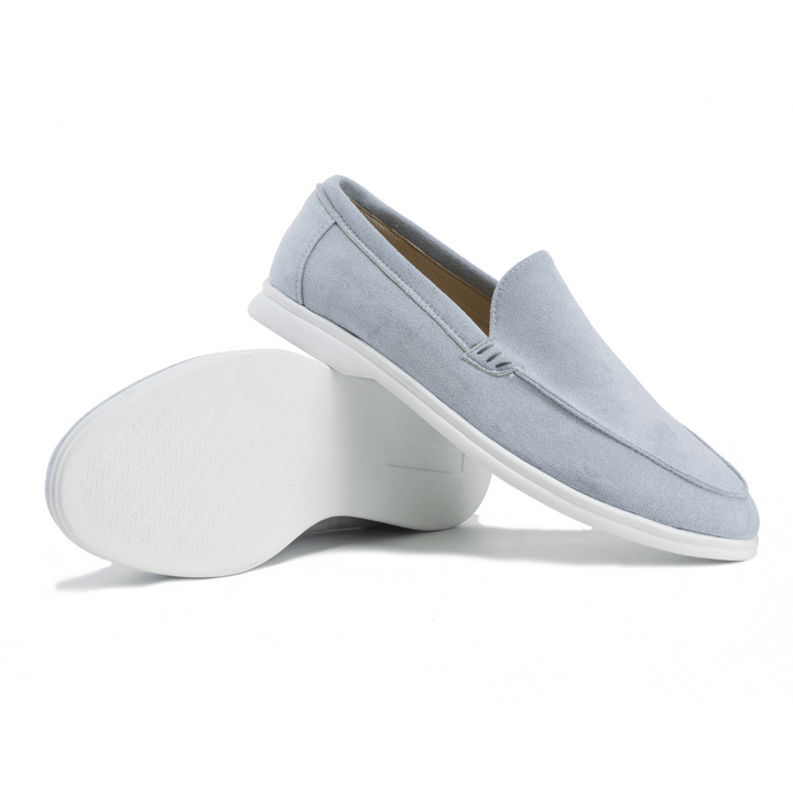 Elegante Herren Loafers in Grau, Slip-On Design für entspannte Frühlingstage.