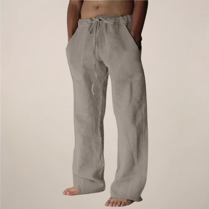 Elegante weite Herrenhose, ideal als stylische Reisehose oder komfortable Urlaubshose am Strand.