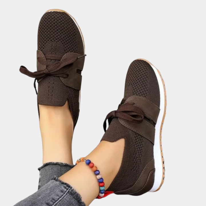 Petra Damen Strick Sneakers: leichte, atmungsaktive Alltagsschuhe mit ergonomischer Komfortsohle.