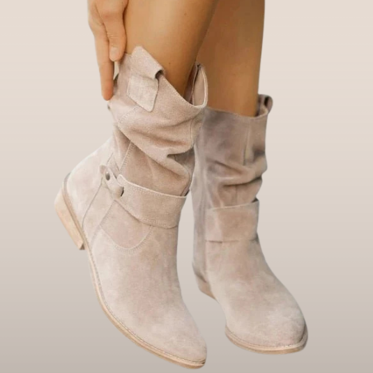Bequeme Slouchy Damenstiefeletten, ideal für den Alltag. Lässige Boots für Frühling, Herbst und Winter.