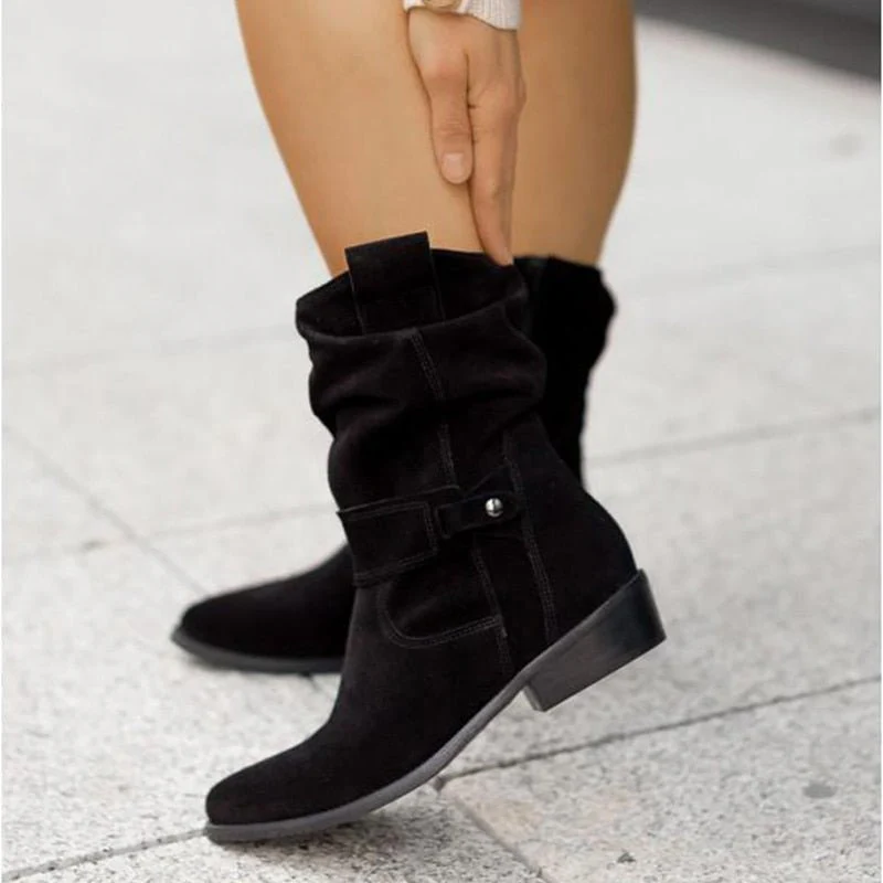 Lässige Slouchy Damenstiefeletten. Bequeme Boots, perfekt kombinierbar für Frühling, Herbst und Winter.