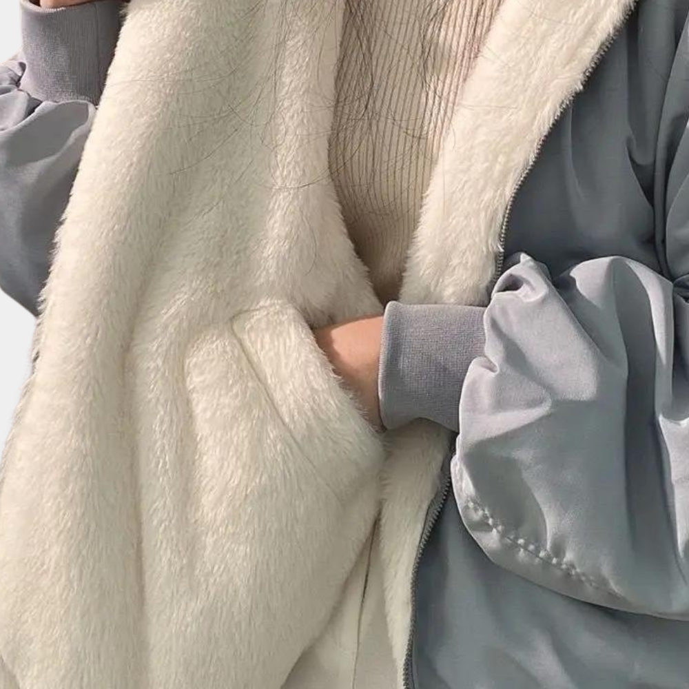 Modische Damen Winterjacke mit lockerer Passform, sehr bequem und warm. Perfekt für die kalte Jahreszeit.