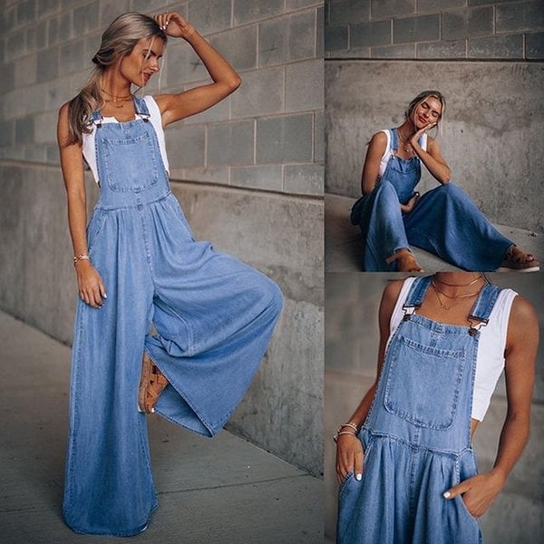 Lockere Damen Freizeitoverall Nataly für Frühling, bequemer Einteiler mit Gurtel für entspannte Tage.
